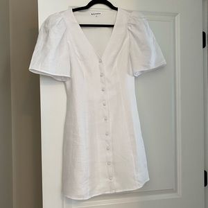 Reformation white linen dress, size 4 never worn